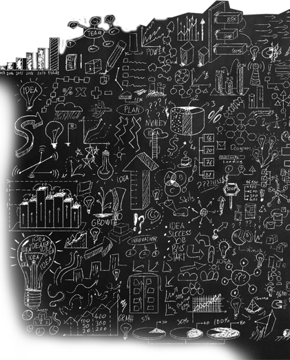 chalkboard with thouthgs displayed